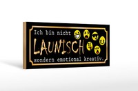 Holzschild Spruch 27X10 Cm Ich Bin Nicht Launisch Holz Deko Schild Wooden Sign