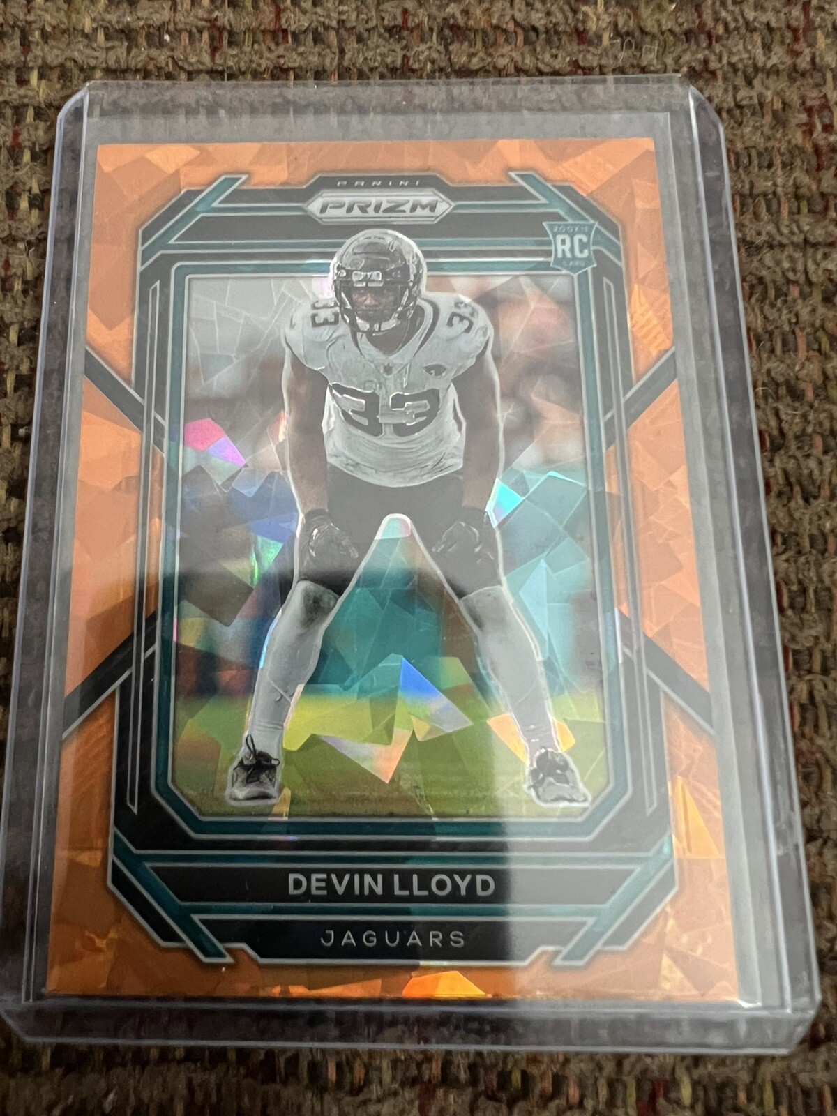 DEVIN LLOYD #376 - 2022 PRIZM - ORANGE ICE PARALLEL - FANATICS EXCLUSIVE - RC