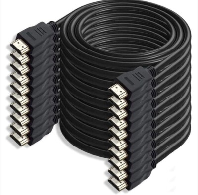 10 Pack OREI 6-Feet HDMI Cable 4K with Ethernet Category 2 Certified 3D 4support