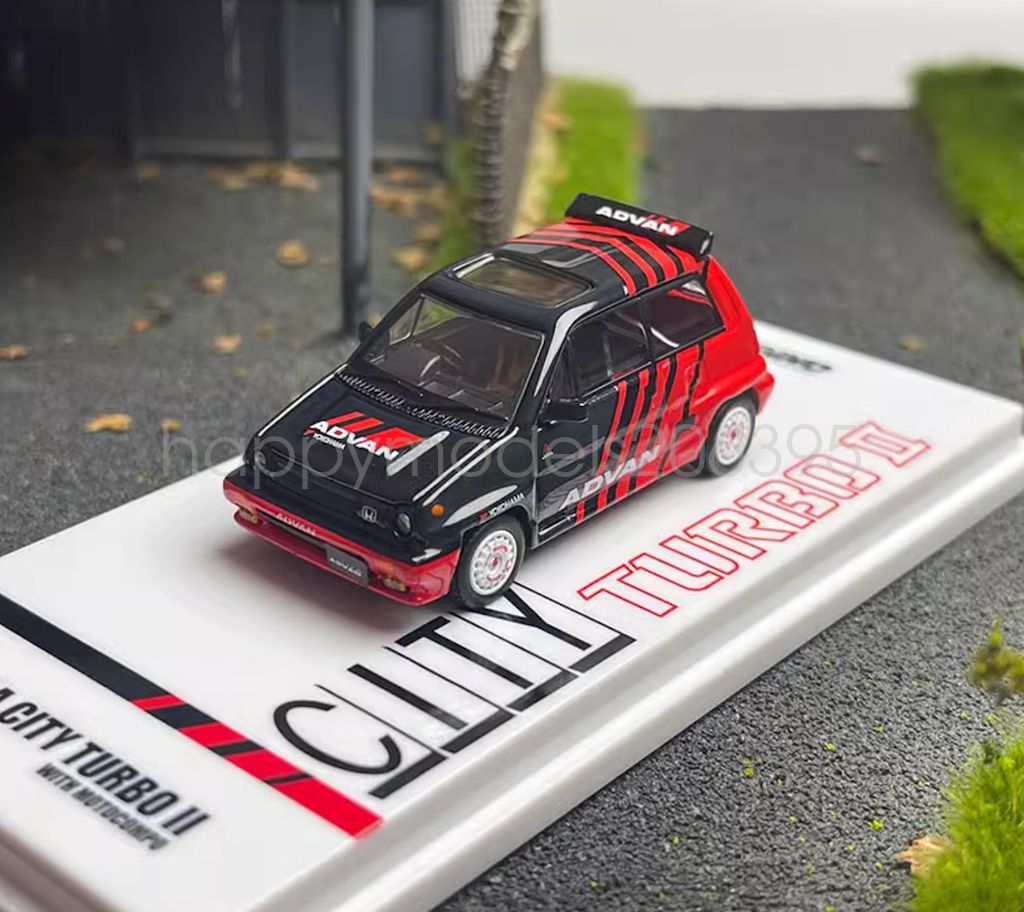 Inno 1:64 Advan City Turbo II Hatchback Bicycle Diecast Metal Car Toy Collection