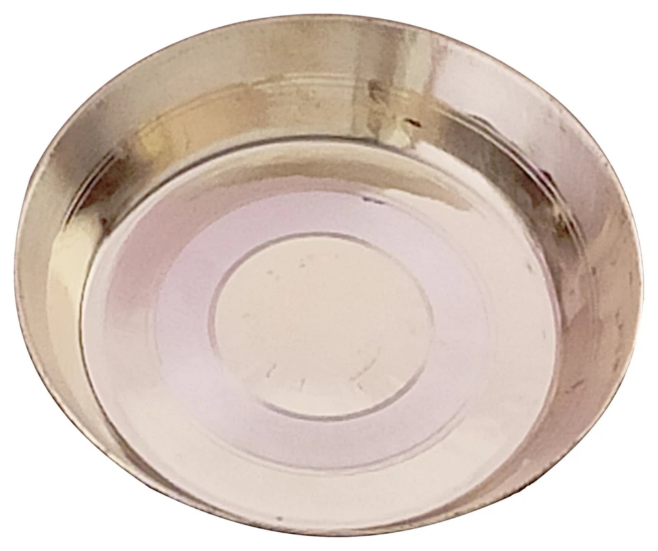 Handmade Brass Thali Antique Worship Marriage Dinner Plate 6.5 Inch 300 Gm - Image 4 of 4