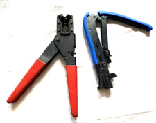 2 COMPRESSION CRIMPER PLIERS, RG59 RG6 RG11 F connectors ratchet Coaxial Cable