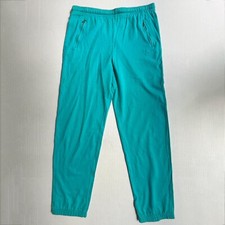Vtg 80s Nike Jogger Pants Womens S Sweatpants Teal Silver Tag Zip Pockets