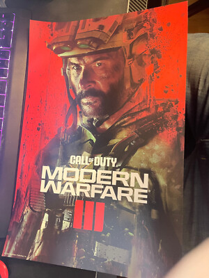 Call of Duty Modern Warfare 3 COD MW3 Double Sided Promo Poster. 18'' X 12'' New