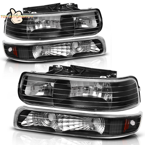 SMD LED Halo Projector Headlight Bumper Light In Black Housing Clear Lens Made Compatible 1999 2002 Chevrolet Chevy Silverado 00 06 Suburban Tahoe - Foto 5