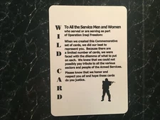 Swap Cards Wild Card OPERATION IRAQI FREEDOM US MILITARY Special Card 2003