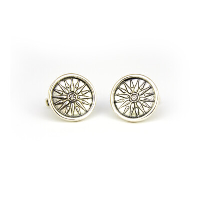 Vergina Sun Cufflinks 925 Sterling Silver Handmade Greek Jewelry Men  Jewelry