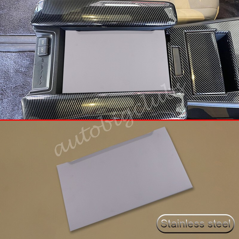 For Toyota Sienna 2021-2023 Stainless Steel Armrest Box Cover Trims Accessories