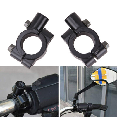 Universal 8mm Motorcycle 7/8'' Handlebar Mirror Mount Bracket Clamp For ATV
