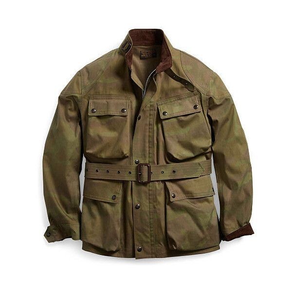 New Limited Edition RRL Camo Jacket Military Rain Jacket Belted