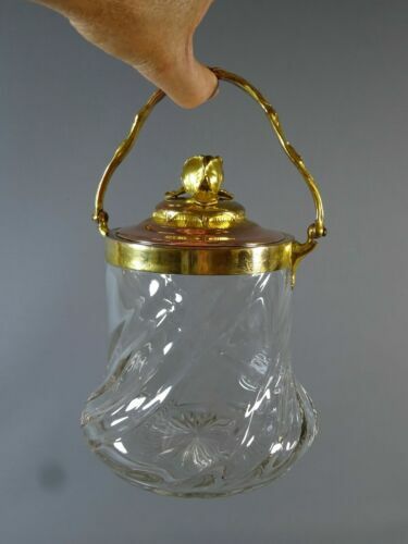 Petit Coffret à Bijoux Doré Vintage Style Art Nouveau - Marque Dilecta - Occasion