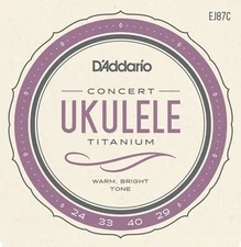D'Addario EJ87C Titanium Ukulele Strings Concert