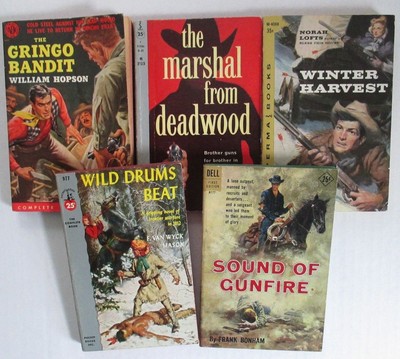 1952/59 Avon Dell Western Lot of 5 paperbacks FN+/VG+ Bonham Mason ...