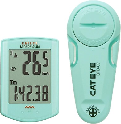 cat eye CC-RD310W cycle computer Green STRADA SLIM Analog