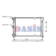 AKS DASIS Wasserkühler mechanisch gefügt für VW Passat Variant 32B 1.6 D