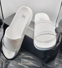 French Connection FCUK Fitch Slide Slip on Sandels WHITE Size 10 - Brand NEW