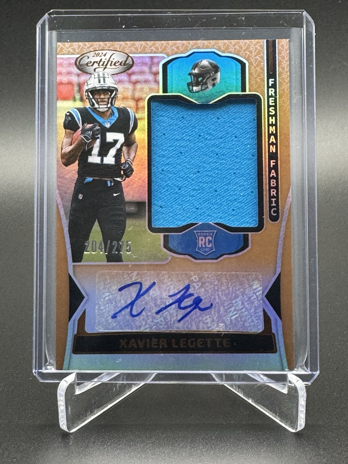 2024 Panini Certified - Freshman Fabric Bronze Auto Xavier Legette /275 Panthers