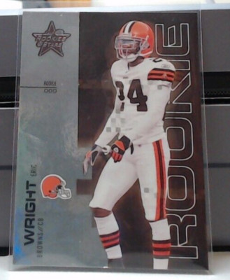2007 DONRUS PLAYOFF ROOKIES AND STARS ERIC WRIGHT 199/199 #142 BROWNS MSK