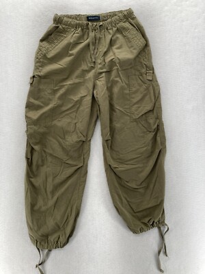 Aeropostale Parachute Cargo Pants Women's XS Green Nylon Blend Baggy Grunge  Y2K - Main Image