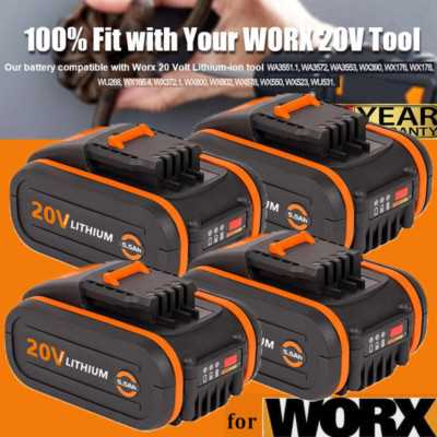 Stück Akku für Worx 20 V MAX 5,0Ah Akku WA3551.1, WA3572, WA3553, WX390, WX176