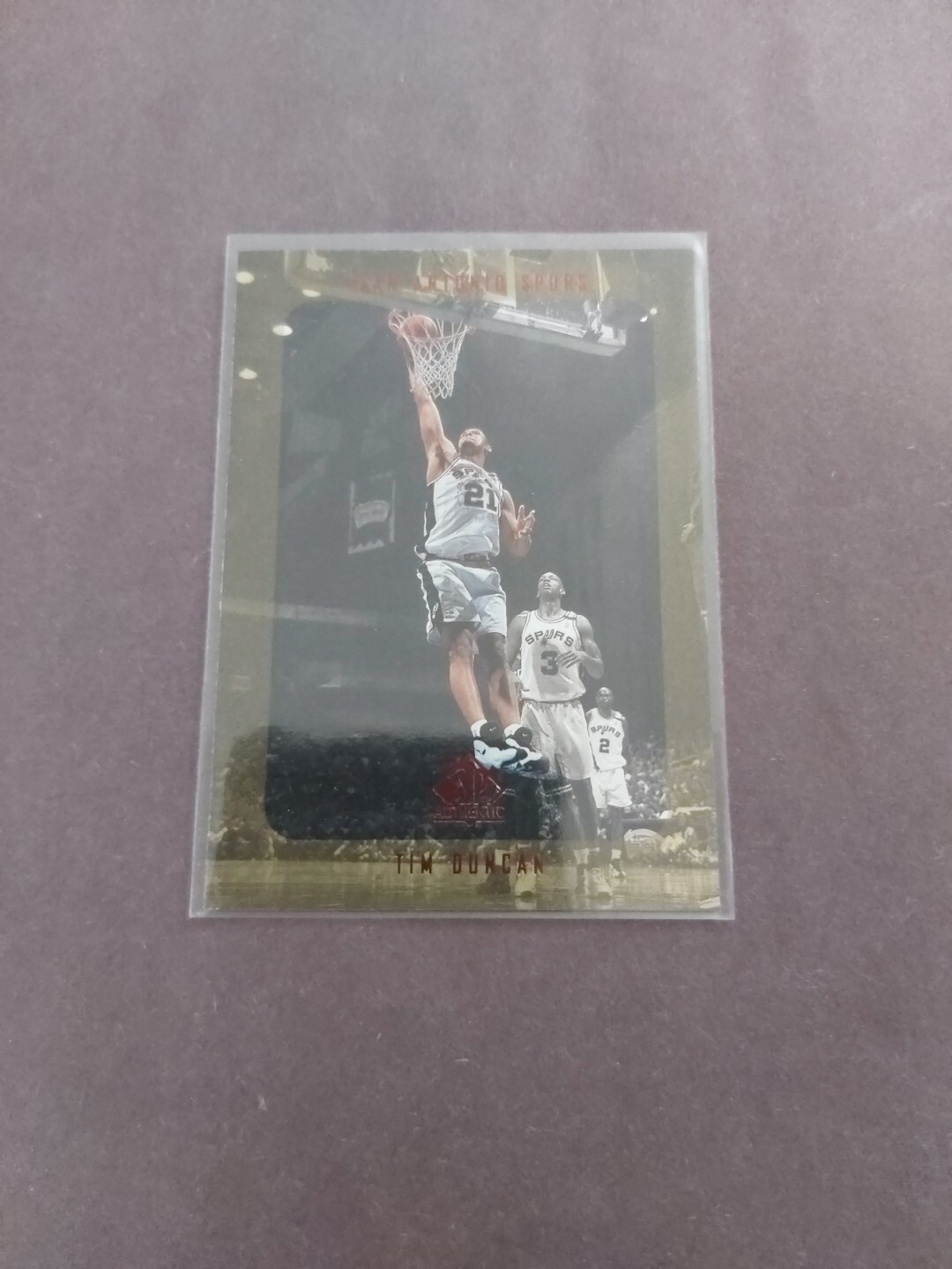 97-98 Sp Authentic Tim Duncan Rookie Rc #128 Spurs