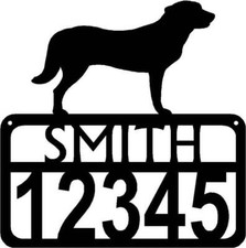 Anatolian Shepherd Personalized Dog Sign with Name  House Numbers - Made in USA