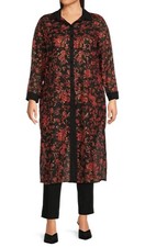 Clearance Plus Size 2X Slim Factor by Investments Baroque Floral Long Sleeve Top