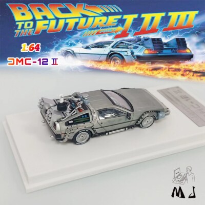 MJ 1/64 バックトゥザフューチャーDMC-12 デロリアンI II III MJ 1:64 DMC-12 DeLorean Back To The Future Time Machine