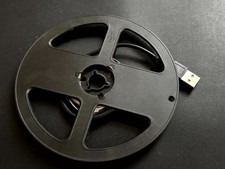 Used Black Retractable USB LED Strip Light Reel