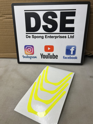 Team Dynamics Pro Race LT 15'' Florescent Valve Mark Stickers Racecar Sticker DSE