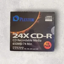 Plextor CD Recordable Media (CD-R) 650MB / 74 Minutes10 Pack
