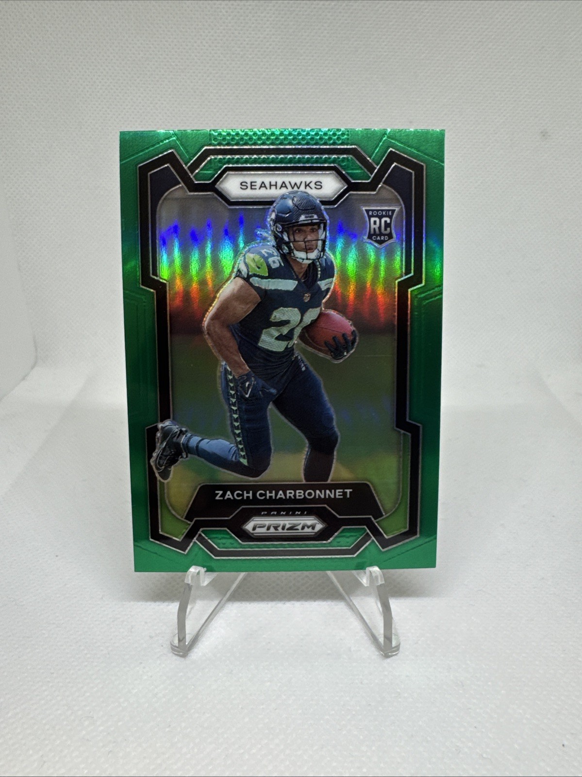 2023 Panini Prizm #392 Zach Charbonnet Green RC