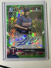 2018 Bowman Chrome Baseball Lamonte Wade Green Ice Auto /99