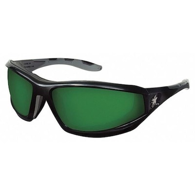 Mcr Safety Rp2130 Reaper, Safety Glasses Anti-Scratch, Green Lens, Full-Frame,