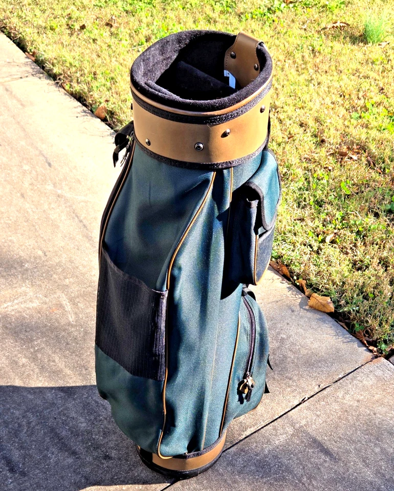 Carro/bolsa de golf de 6 vías verde Gold Eagle Professional Golf Products vintage Foto 3 de 4