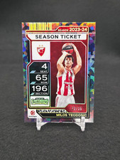 2025-26 Panini Contenders Euroleague #55 Milos Teodosic Season Ticket Ice /25
