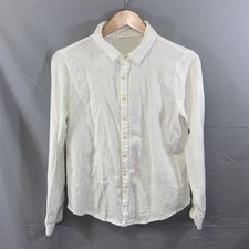 CP Shades Shirt Womens XS White Button Down Long Sleeve Textured Made in USA