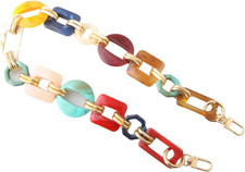 1 Pack 59Cm/23 Inches Acrylic Purse Chain Purse Shoulder Strap Strap with Push