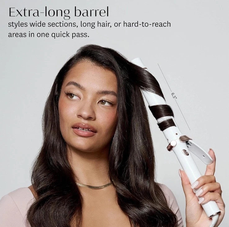T3 SinglePass Curl X 1 1/4" 1.25" Extra Long Barrel Curling Iron 9 Heat Settings - Image 2 of 4