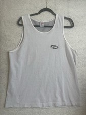 Vintage Speedo Shirt Mens XL White Sleeveless Athletic Gym Surf Tank Top USA