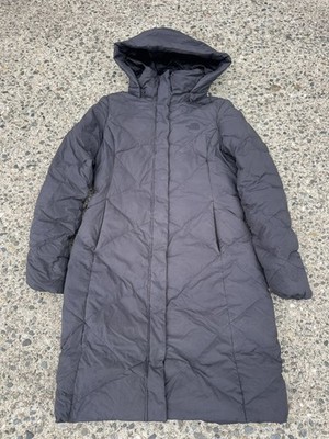 The North Face Miss Metro Parka Women's M Gray 550 Goose Down Quilted Hooded