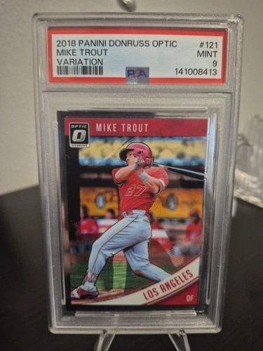 2018 Panini Donruss Optic Variation Mike Trout #121 PSA 9 Angels