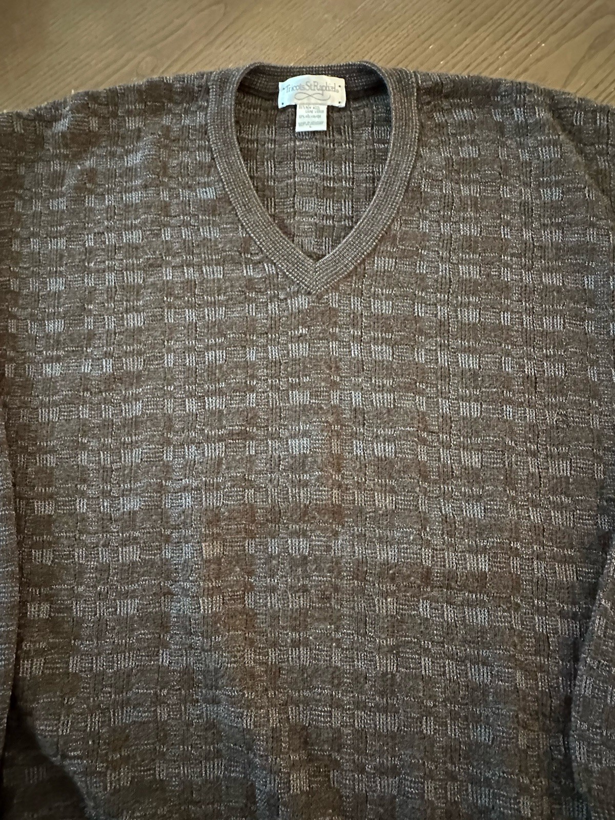 Tricots St. Raphael Abstract Pattern Wool Knit Sw… - image 7