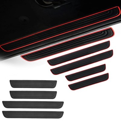 Universal For Nissan Rubber Door Sill Scuff Plate Guard Step Protector Stickers