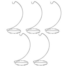 5 Pack 9 Inch Ornament Hanger Stand for Air Plant Terrarium Display Silver