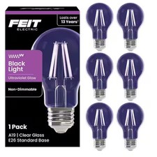 feit electric 6 pack led classic glass design light bulb