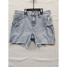 Seven7 Weekend Short Tiana Blue Distressed Fray Hem Denim Shorts MY3324FR24 4