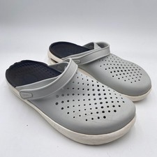 Crocs LiteRide 360 Clog Mens 11 Grey White Foam Slip On Comfort Athletic Sandal
