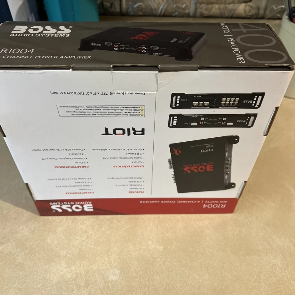 BOSS Audio R1004 Riot 400W 4-Channel Class A/B Car Audio High Power Amplifier - Image 2 of 4