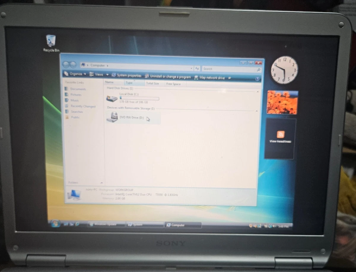 Sony Windows Vista 2 GB RAM PC Laptops & Netbooks for sale | eBay